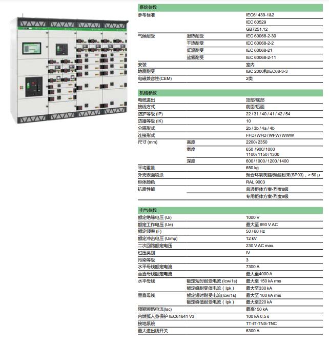 施耐德OKKEN柜參數(shù) 得潤(rùn)電氣提供